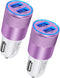 USB Car Charger, 2Pack Automobile Lighter Adapter Dual Port Cigarette Cargador Carro Cell Phone Charger for Samsung, iPhone, Google, Kindle, Doubl...