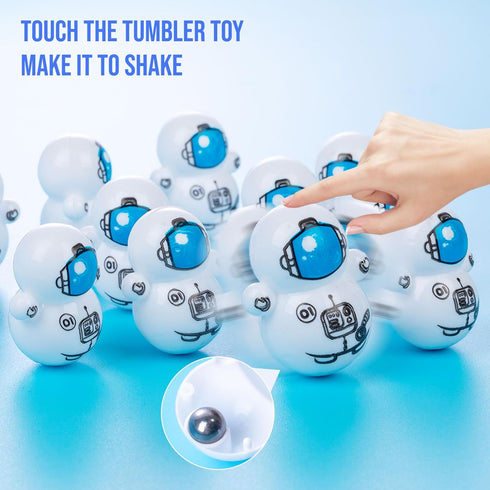 Educational Toys for Kids, 50PCS Math Education Toys for Boys Girls Mini Tumbler Bulk Toys, Self-righting Doll Toys Classroom Rewards Math Party F...