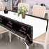 3 Pack Black and Rose Gold Tablecloth Party Decorations - Plastic Disposable Birthday Tablecloth, Black and Rose Gold Confetti Rectangle Table Cov...