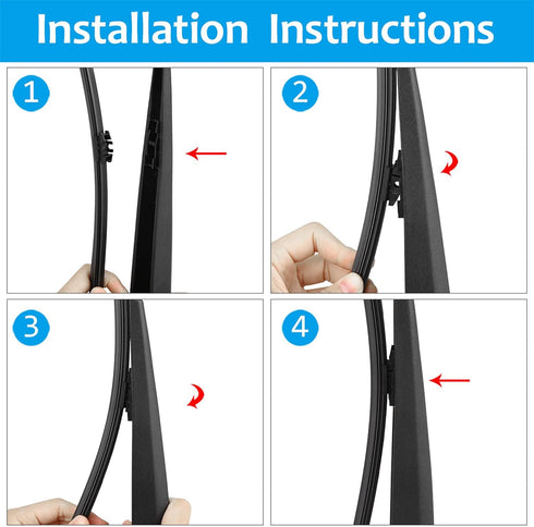 X AUTOHAUX Rear Windshield Wiper Blade Arm Set for Volvo V70 XC70 07-16...