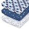 The Peanutshell Changing Pad Covers for Boys or Girls, Unisex 3 Pack, Nautical Whale...