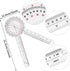 Prasacco 12 Inch Goniometer, Transparent Orthopedic Angle Ruler Plastic Goniometer 360 Degree Goniometer Angle Protractor Goniometer for Body Meas...