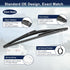 X AUTOHAUX 12" Rear Windshield Wiper Blade Arm Set for Honda Civic Hatchback 01-05...