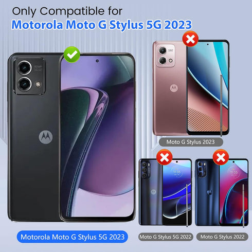 TQLGY 3 Pack Screen Protector for Motorola Moto G Stylus 5G 2023 with 3 Pack Camera Lens Protector, Ultra HD Tempered Glass, 9H Hardness, Anti-Scr...