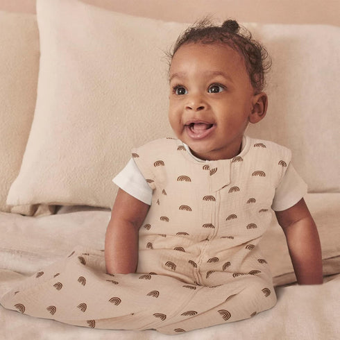 PRIMLECT Baby Sleep Sack 12-18 Months, Muslin Baby Wearable Blanket?2-Way Zipper Toddler Sleeping Sack, Light & Breathable Sleep Sacks 0.5 TOG...
