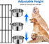 Dog Kennel Food and Water Bowls, 2 Pack Hanging Metal Dog Bowls No Spill, Stainless Steel Dog Dish for Small & Medium Dogs (6.3 * 2.6” & 5.5 * 2.4...