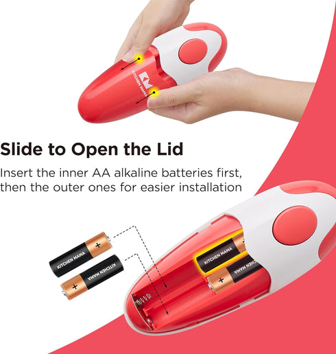 Kitchen Mama Auto Electric Can Opener: Open Your Cans with A Simple Press of Button - Automatic, Hands Free, Smooth Edge, Battery Operated, YES YO...