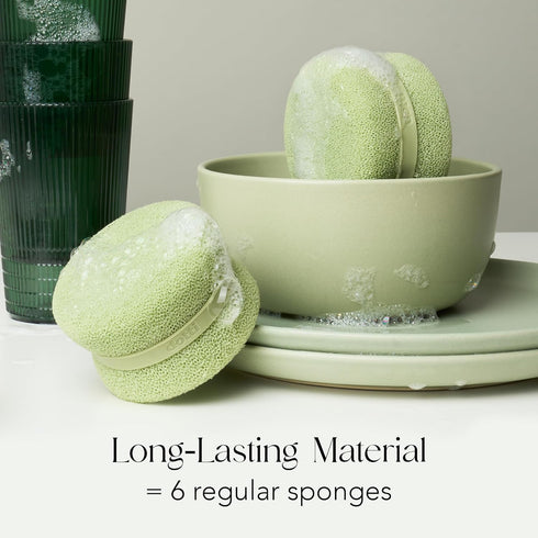 Dotti Super Scrubber Silicone Sponge - Odor-Free, Non-Scratch, Fast-Drying, and Dishwasher-Safe Dish Scrubber - Also for Showers, Tile, and Counte...