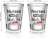 Patelai Nurse Need Shots Too, Funny Glass Gift for Women and Male Mom Sister or Friend Present for Nursing Graduation Nurses Day Party 2 oz(2 Piec...