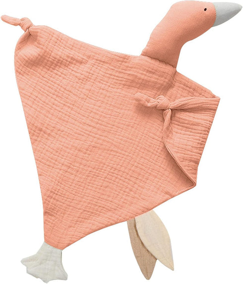 Muslin Loveys for Babies - Baby Security Blanket for Unisex - Goose Lovie - 15.7"x 15.7" (Pink)...