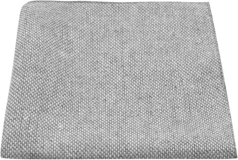 King & Priory Highland Weave Stonewashed Light Grey Pocket Square, Handkerchief...