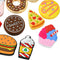 KitBeads 10pcs Silicone Food Beads Mixed Styles Cookie Pizza Donut Beads Rubber Burger Food Focal Beads for Jewelry Making Keychain Bulk...