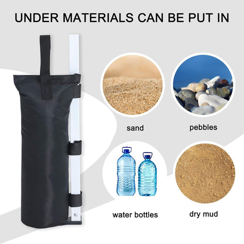 MASTERCANOPY 100lbs Canopy Weight Sandbags (7"x18",Black)...