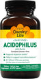 Country Life Dairy-Free Acidophilus with Pectin, 2.4 Billion CFUs, 250 Vegan Capsules, Certified Gluten Free, Certified Vegan...