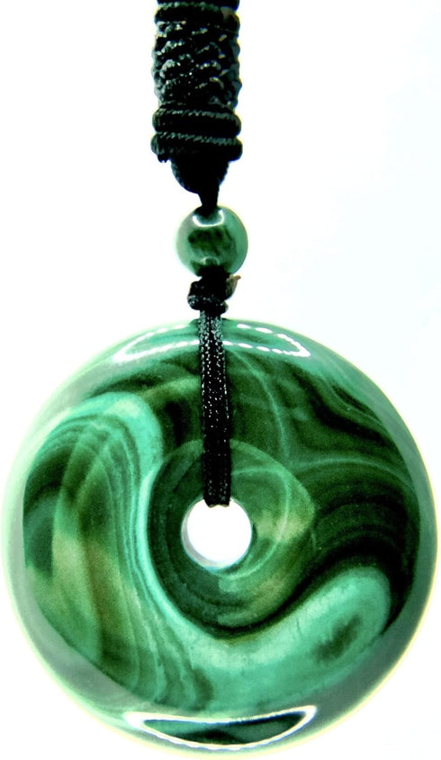 Malachite Necklace Natural Malachite Stone April Birthstone Necklace Azurite Malachite Crystals Pendant Healing Aura Reiki Spiritual Jewelry...