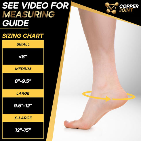 CopperJoint Foot Sleeve - Elastic Ankle Compression Socks for Women & Men, Foot Braces, Copper Ankle Brace Women Wrap, Copper Infused Compression ...