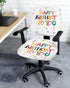Office Chair Cover Happy Birthday to You Birthday Party Decoration Split Protective Stretch Elastic Universal Cover for Desk Task Chair,Computer R...