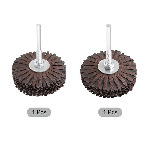 uxcell Abrasive Cloth Flap Wheel Sanding Star Set 1/4-Inch Shank 80 Grit & 120 Grit for Woodworking Root Carving Furniture Polishing...