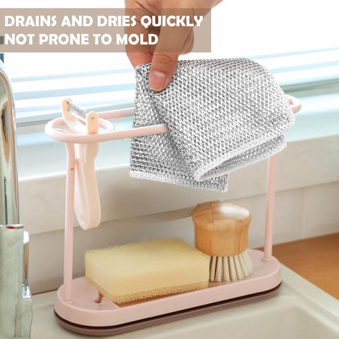 Wire Dishwashing Rags, Multipurpose Wire Miracle Cleaning Cloths, Wire Dishwashing Rag for Wet and Dry Dish, Non-Scratch Wire Dishcloth for Kitche...