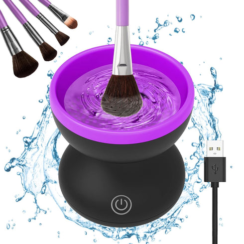 Electric Makeup Brush Cleaner- Catcan Make Up Brush Cleaner Machine for Portable Automatic USB Cosmetic Brush Cleaner Tools, Brush Cleaner Spinner...