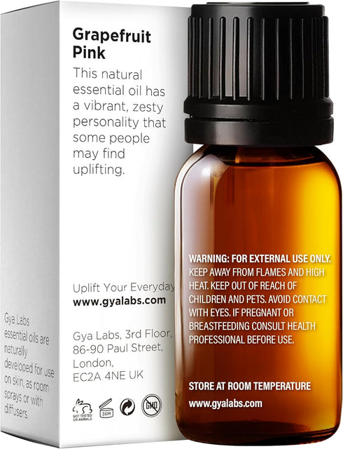 Gya Labs Grapefruit Essential Oil for Skin & Diffuser - 0.34 Fl Oz - 100% Pure Natural Grapefruit Oil for Skin, Hair, Aromatherapy DIY & Candle Ma...