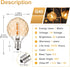 Low Light Bulbs Warm Light,G40 Amber led bulb,1 Watt Equivalent to 10W,50LM,2200K Ultra White,E12 LED Globe Bulbs decorative light Indoor Outdoor ...
