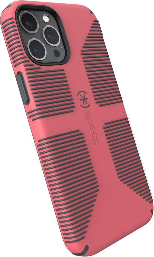 Speck Products CandyShell Pro Grip iPhone 12 Pro Max Case, Raspberry Kiss Red/Slate Grey (137609-9240)...