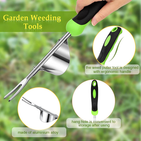 Hand Weeder Tool Garden Weeding Tool Gardening Weeder Tool with Ergonomic Handle, Stainless Steel Garden Lawn Farmland Transplant Gardening Plant ...