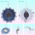 Blue Flower Weathervane 3D Dynamic Art Weathervane Sculpture 12 Inch Metal Wind Spinner Stainless Steel Hanging Wind Chime for Patio, Garden and I...