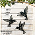 VividLadybug Metal hummingbird wall art decor, 9inch set of 3 black Concise Decoration Hanging for living room bedroom bathroom Kitchen Patio Balc...