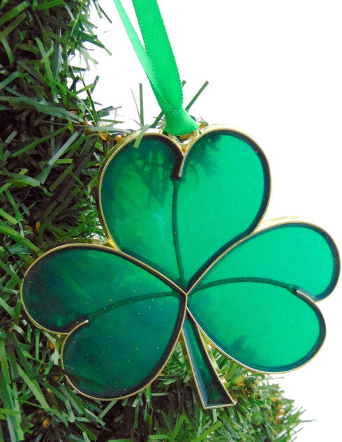 Irish Christmas Ornament Shamrock Symbol of Ireland Tree Decoration, 3 7/8 Inch...