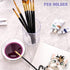 Stylish Clear Acrylic Desk Organizer Pen and Pencil Holders Set of 3, Round Makeup Brush Storage Perfect for Home, School and Office Supplies...
