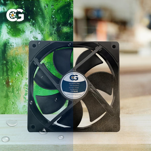 Coolerguys 12vDC Waterproof IP67 Fan (High Speed, 120x25mm)...