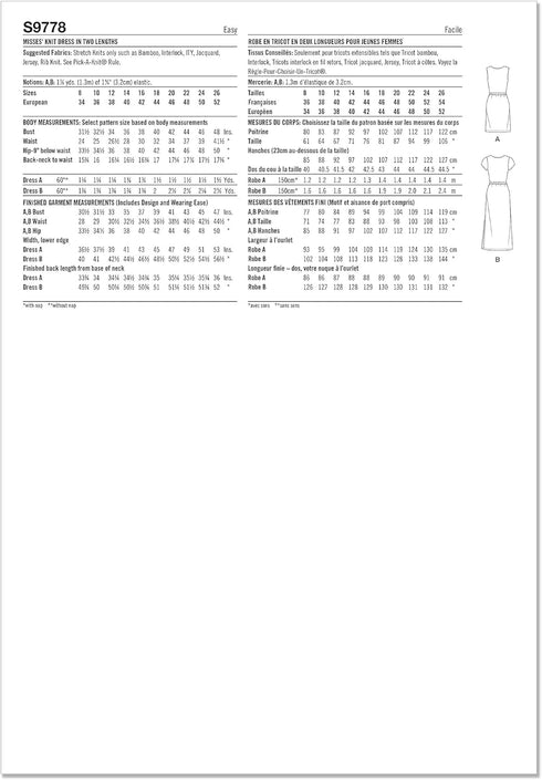 Simplicity Easy Misses' Knit Dress Sewing Pattern Packet by Mimi G Style, Design Code S9778, Sizes 8-10-12-14-16, Multicolor...