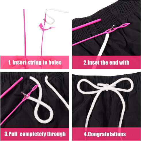 8 Pieces Drawstring Cords Replacement Drawstrings with Three Easy Threaders for Sweatpants Shorts Pants Jackets Coats (8 Pieces)...