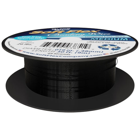 Soft Flex 49 Strand Beading Wire - Medium 0.19 Diameter - 30 Feet Nylon Design Wire...