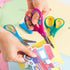 LIVINGO Left Handed Kids Scissors: Blunt Tip Safety Lefty Toddler Child Scissors for School Craft Cutting Paper - 3 Pack 5 inches Comfort Grip Gre...