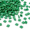 200Pcs Green Glass Seed Beads Tila Beads 2 Hole Flat Square Shaped Beads Loose Spacer Beads Waist Beads Kit for Crafts DIY Beading Summer Boho Jew...
