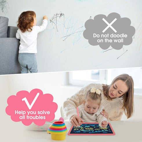 LCD Writing Tablet for Kids, 15 Inch Colorful Drawing Doodle Board, Learning Educational Drawing Pad Toys for Kids, Christmas Birthday Gift for 3 ...