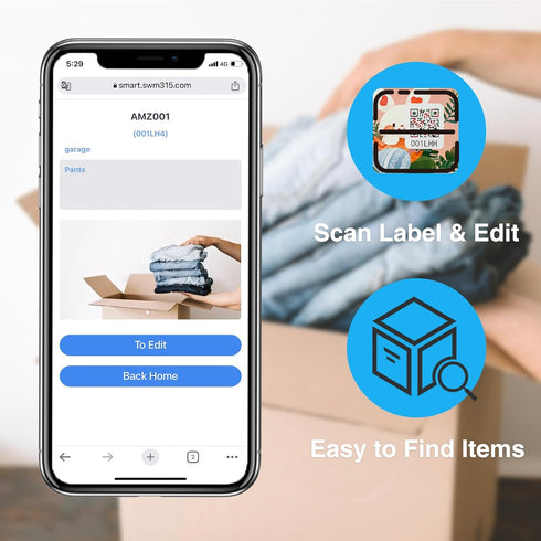 Cute Animal QR Code Labels for Storage & Organization Smart Moving Label Pack and Track QR Code Stickers for Inventory, No Need Download APP...