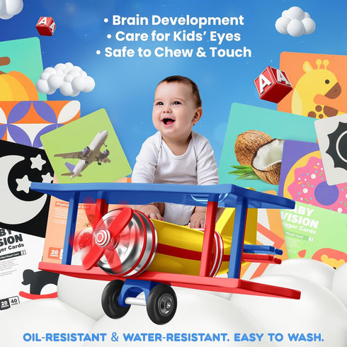 BELLOCHIDDO High Contrast Baby Toys for Newborn, Newborn Toys, Black and White Baby Toys, Toddler Baby Flash Cards, Infant Baby Cards, Baby Learni...