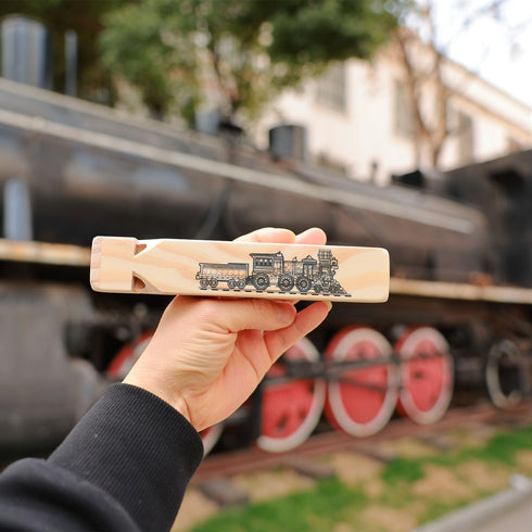 2 PCS-Wooden Train Whistle Musical Toy for Kids (4 Tone)...