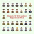 WW2 Soldier Minfigures Toy for Kid, 30 National Military Figures American German British Italian French Other National Figures Battle Playset, For...