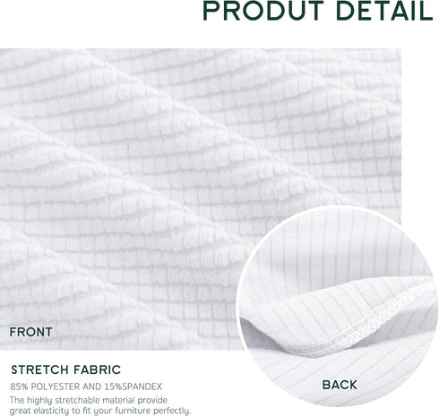 Hokway Couch Cushion Covers Stretch Cushion Covers Sofa Seat Cushion Slipcover Cushion Protector(White, Medium)...