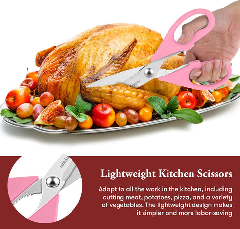 Kitchen Shears, iBayam Kitchen Scissors Heavy Duty Meat Scissors Poultry Shears, Dishwasher Safe Food Cooking Scissors All Purpose Stainless Steel...