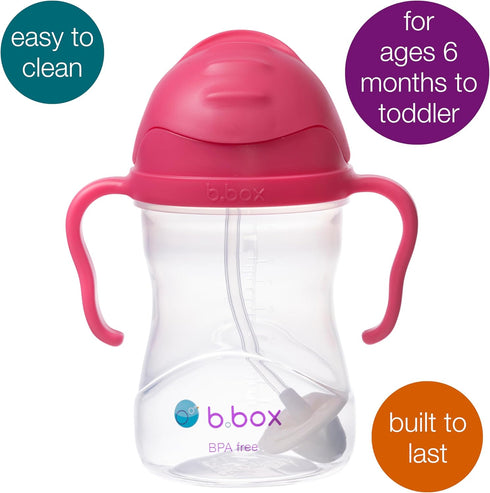 b.box Sippy Cup with Weighted Straw. Leak & Spill Proof. Easy Grip. BPA Free, Dishwasher Safe. Sip from Any Angle. Ideal for Babies 6m+ to Toddler...