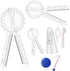OIIKI 7PCS Goniometer Set - Including 6/8/12inch Goniometer, 8inch Spinal Goniometer, 6inch 180 degree Goniometer, Finger Goniometer, 1PC Blue Mea...