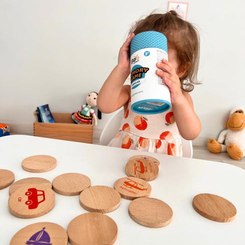 Wooden Memory Game - Matching Memory Game for Kids 3 and Up, 16Pcs | Educational Toy for Preschool Toddlers Board Games (Robots)...