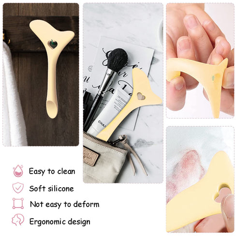 Eyeliner Stencils 4Pcs Reusable Silicone Eyeliner Aid Mascara Shield Eyeliner Eyelash Eyeshadow Lipstick Applicator Guide Tool Multifunctional Eye...