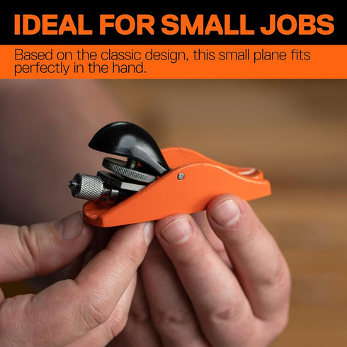 JORGENSEN NO.102 3.5" Mini Wood Planer, Mini Hand Planer for Woodworking, Block Plane, Small Hand Plane for Trimming, Wood Planing, Craft - Wood P...
